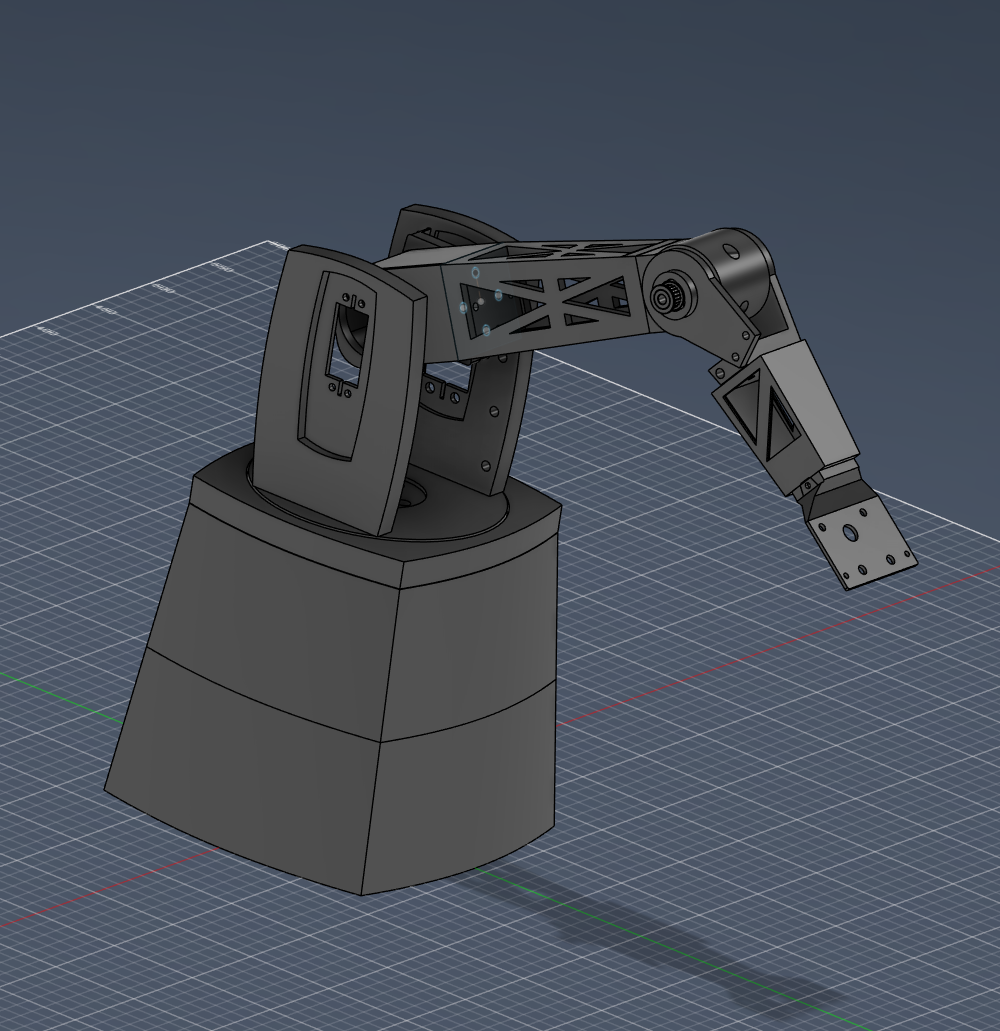 Large robotic arm CAD render